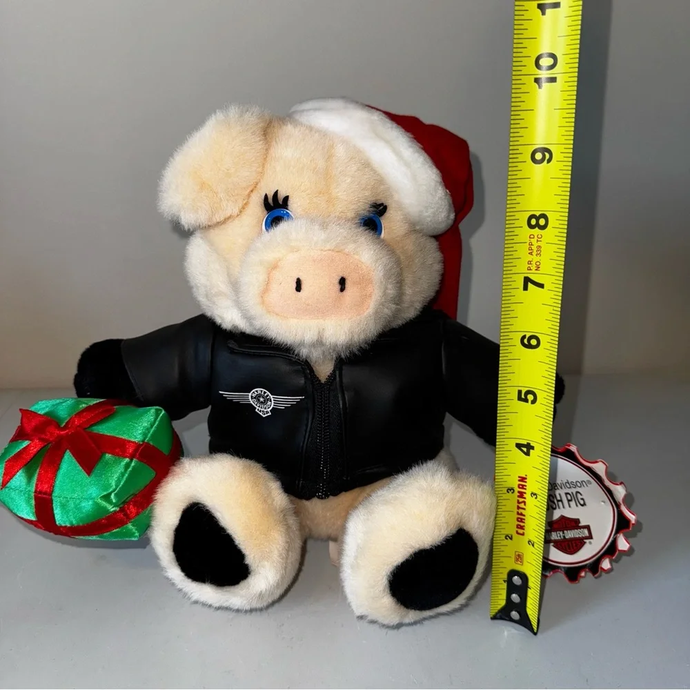 Harley Davidson Motorcycles 10in Plush Christmas‎ Pig Licensed Vintage 1999 NWT